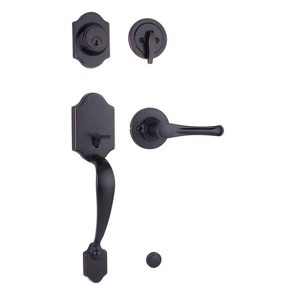 Weslock Parkside Single Cylinder Handleset Somerset Trim Oil Rubbed Bronze 02820-1V1FR2D - main
